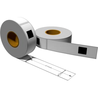 Label für Brother DK11203 17 x 87 mm 300 Label mit 1x wiederverwendbarer Wechselhalterung