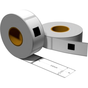 Label für Brother DK11204 17 x 54 mm 400 Label mit 1x wiederverwendbarer Wechselhalterung