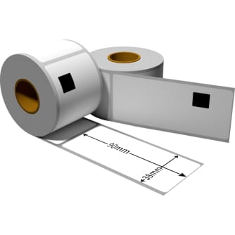 Label für Brother DK11208 38 x 90 mm 400 Label mit 1x wiederverwendbarer Wechselhalterung