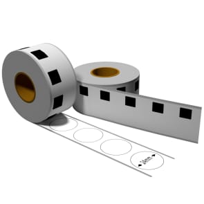 Label kompat. zu Brother DK11218 24mm Durchmesser mit 1x wiederverwendbarer Wechselhalterung