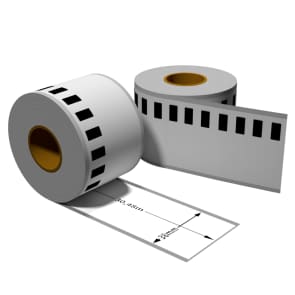 Label kompat. zu Brother DK22225 38 mm x 30,48 m mit 1x wiederverwendbarer Wechselhalterung
