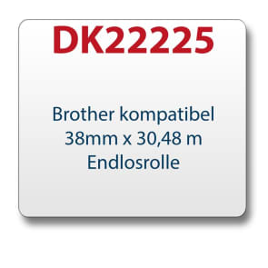 1x Label compatible with the Brother DK22225 38 mm x 30.48 m endless with 1x reusable change holder
