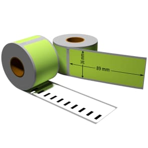 1x label compatible with the Dymo 99012 36 x 89 mm 260 labels per roll grün