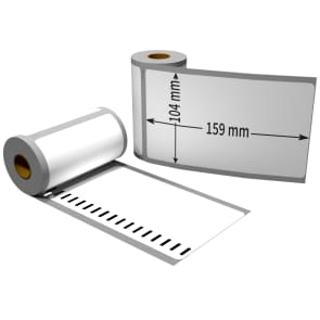 1x Label compatible with the Dymo 4XL 104 x 159 mm 220 labels per roll