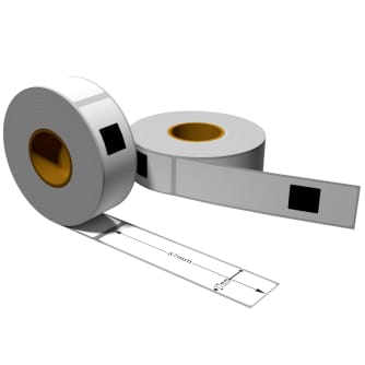 1x label compatible with the Brother DK11203 17 x 87 mm 300 Label with 1x reusable change holder