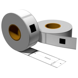 Label für Brother DK11204 17 x 54 mm 400 Label mit 1x wiederverwendbarer Wechselhalterung