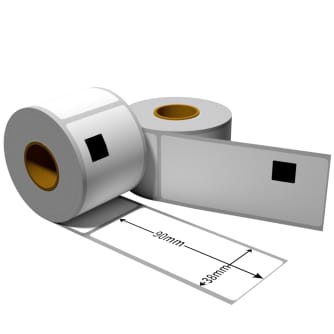Label für Brother DK11208 38 x 90 mm 400 Label mit 1x wiederverwendbarer Wechselhalterung