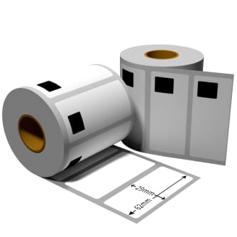 Label für Brother DK11209 29 x 62 mm 800 Label mit 1x wiederverwendbarer Wechselhalterung