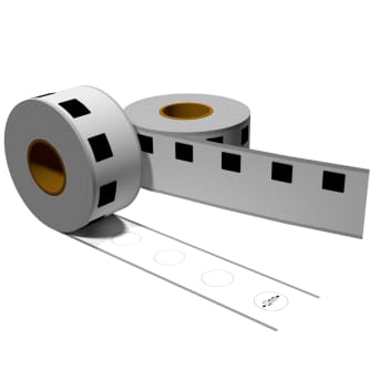 Label kompat. zu Brother DK11219 12mm Durchmesser mit 1x wiederverwendbarer Wechselhalterung