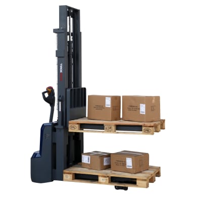 Elektrischer ECO Hochhubwagen 1,6m mm / 1,6 m Tragkraft 1000 kg / 1 t mit Initialhub