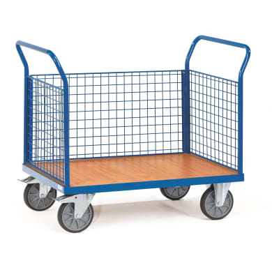 Fetra Dreiwandwagen mit Drahtgitterwänden - Kapazität 600 kg