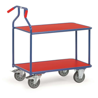 Fetra Optiliner-Tischwagen 3601 blau/rot Ladefläche 900 x 600 mm