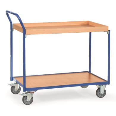 Fetra Tischwagen - Kapazität 300 kg - 1 Boden/1 Kasten - Griff hochstehend