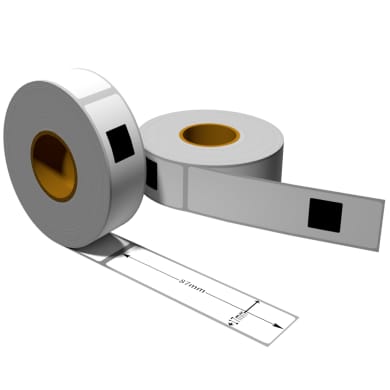 Label für Brother DK11203 17 x 87 mm 300 Label mit wiederverwendbarer Wechselhalterung