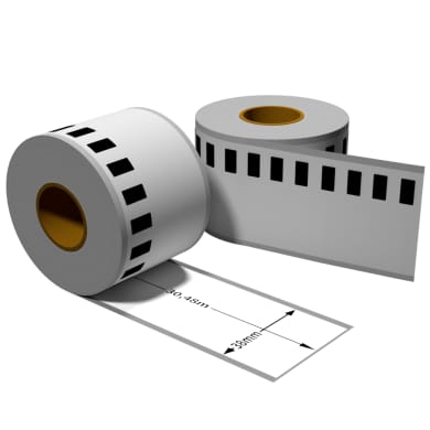 Label kompat. zu Brother DK22225 38 mm x 30,48 m mit wiederverwendbarer Wechselhalterung