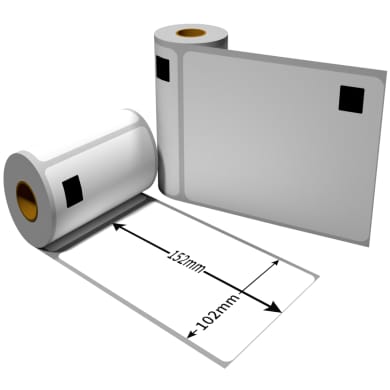 Label kompat. zu Brother DK11241 102 x 152mm mit wiederverwendbarer Wechselhalterung