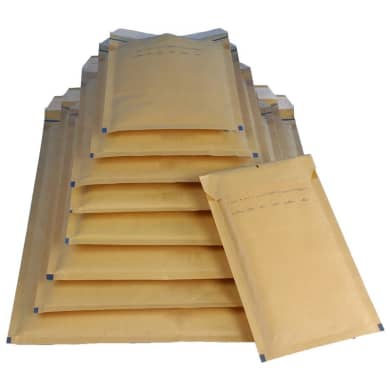 100x Bubble envelope Padded envelope Envelope Size H/8 295x370mm brown / gold DIN B4