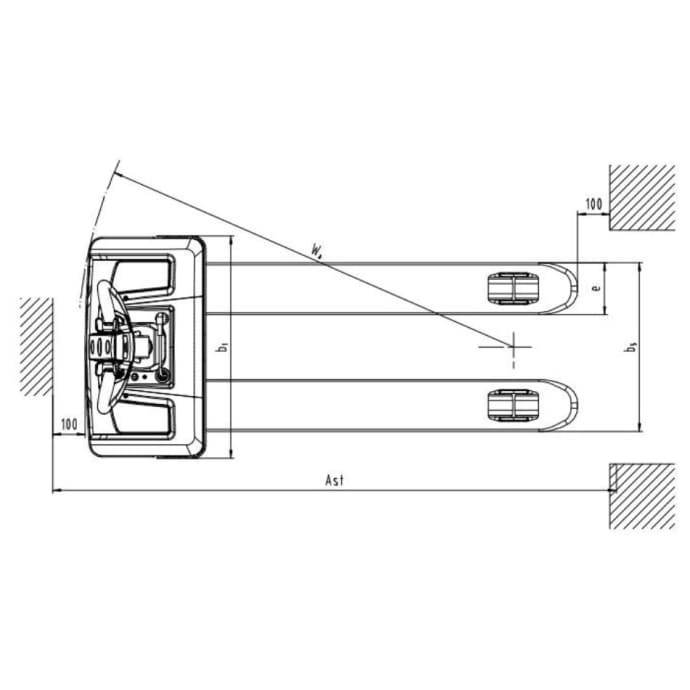 Elektrischer Hubwagen für Europalette 1500 kg (1150 mm) Elektrischer Hubwagen für Europalette 1500 kg (1150 mm)