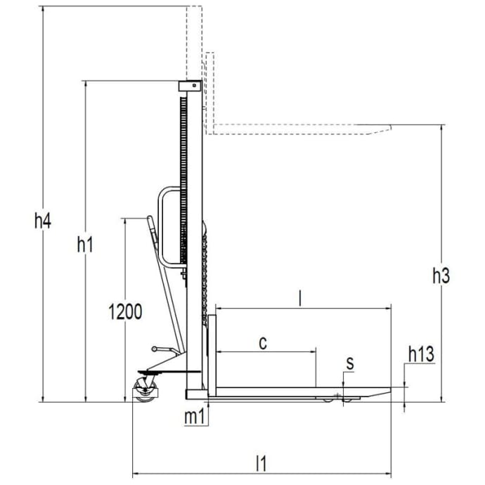 Hochhubwagen 1,6m / 1600 mm (Tragkraft 1500 kg / 1,5 t mit Freihub) Hochhubwagen 1,6m / 1600 mm (Tragkraft 1500 kg / 1,5 t mit Freihub)