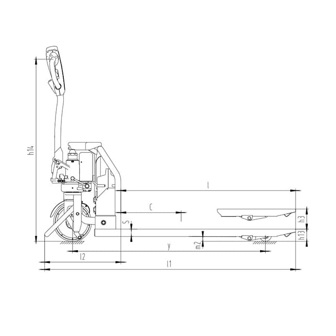 Hubwagen mit Lithium Ionen Batterie 1200 kg Tragkraft | inkl. Ladegerät und Batterie Hubwagen mit Lithium Ionen Batterie 1200 kg Tragkraft | inkl. Ladegerät und Batterie