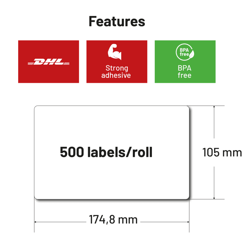 Versandetiketten Premium | Thermo 250 - 1000 Labels pro Rolle | 1 - 3 Zoll - Bild 9 von 19