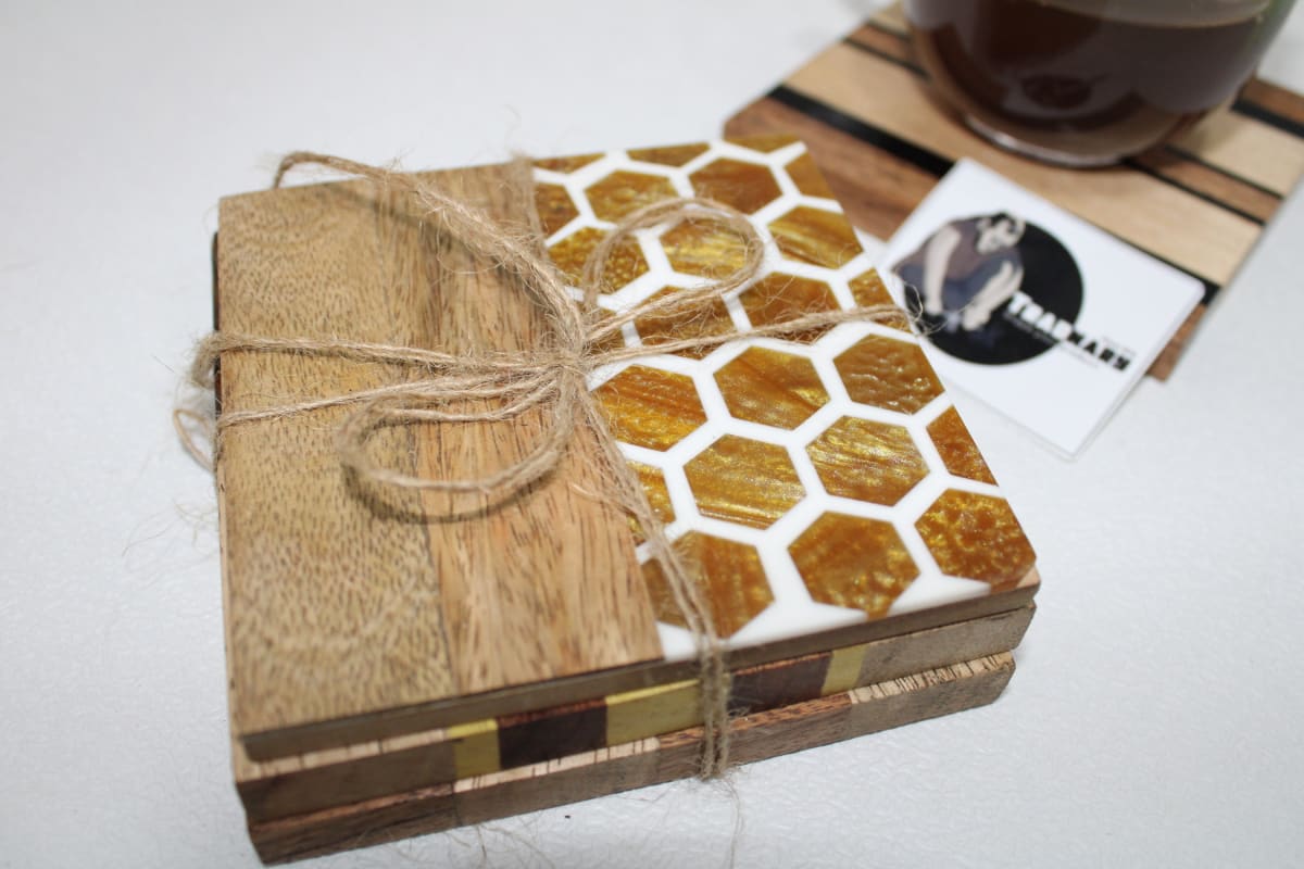 Wood and Resin Coasters