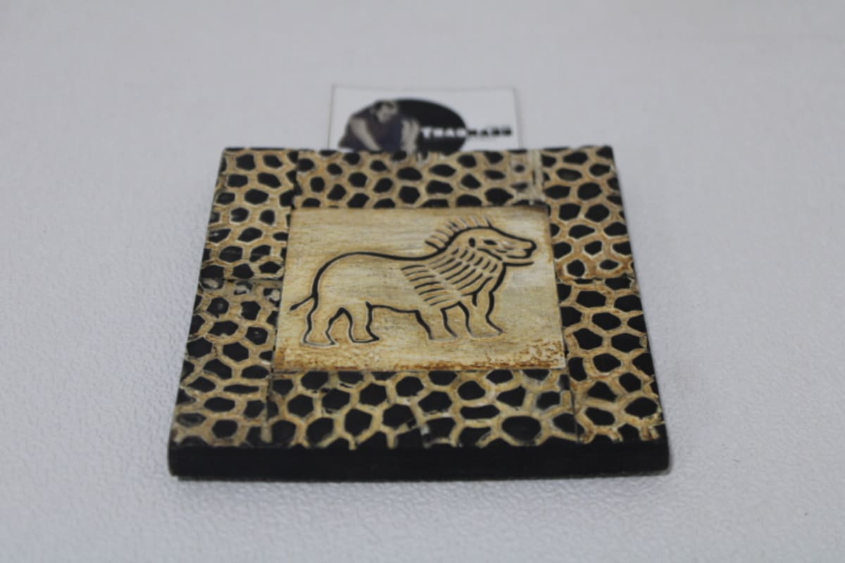 Burnt Horn Printed animal Coaster 