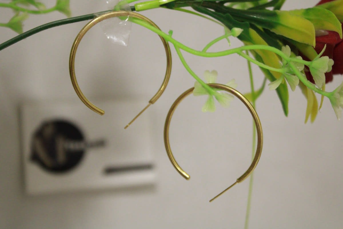 Brass Earrings In Circle Shape