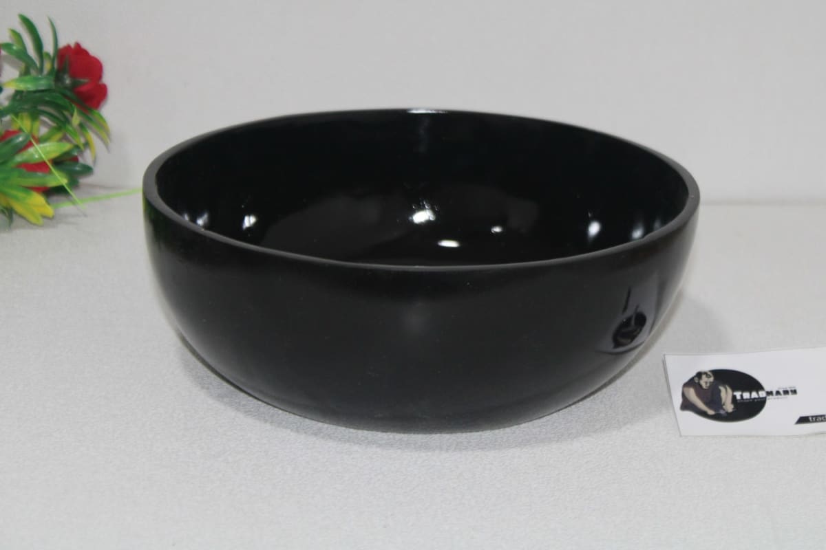 Black Serving Resin Bowl 