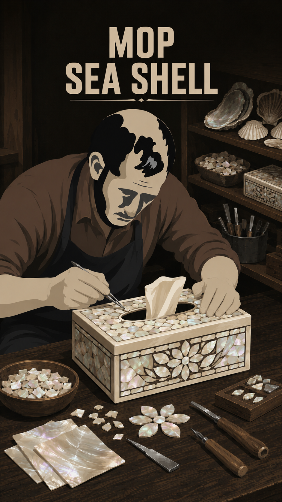 Mother of Pearl — handmade material