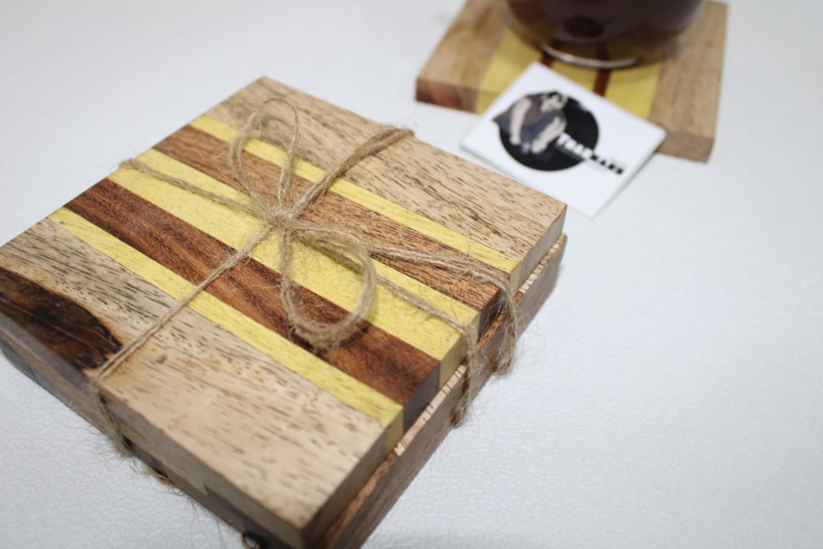 Square Wood Coaster — Wood