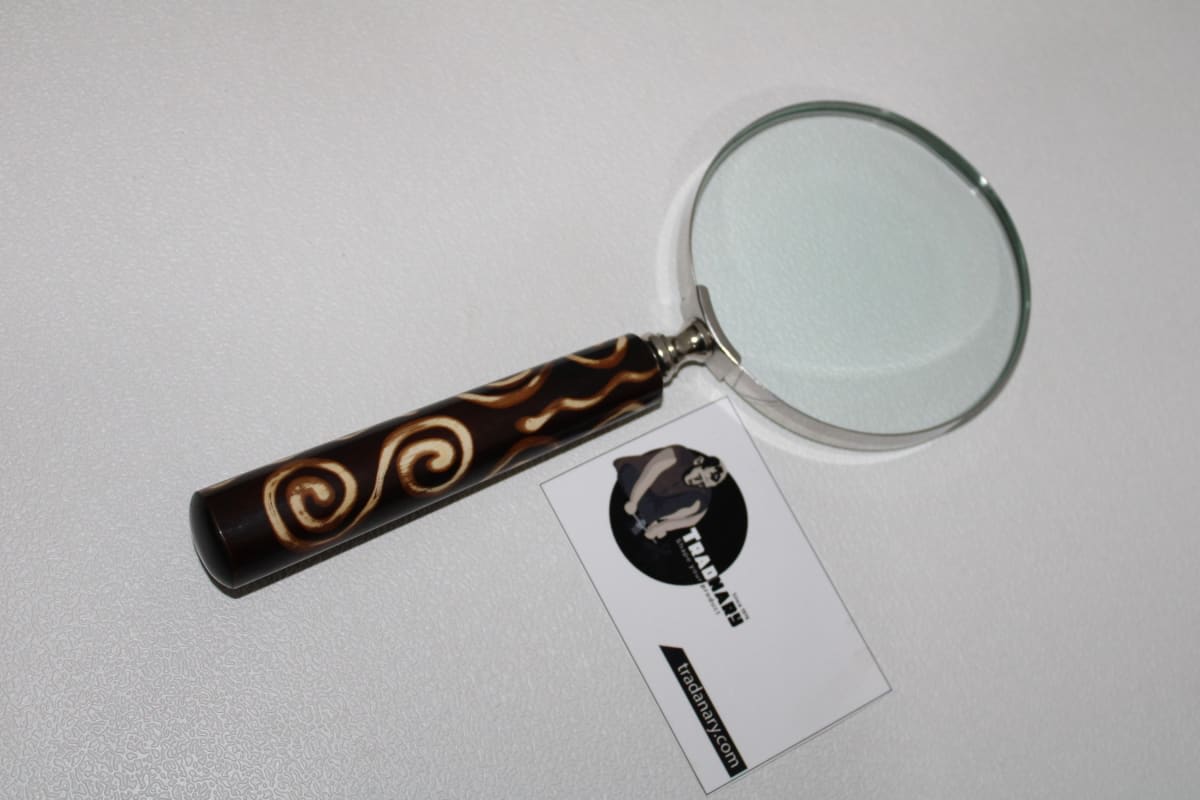 Dark Brown Magnifying Glass — Resin