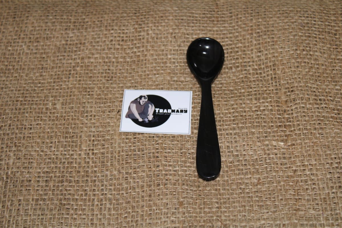 Serving Black Horn Spoon — Horn