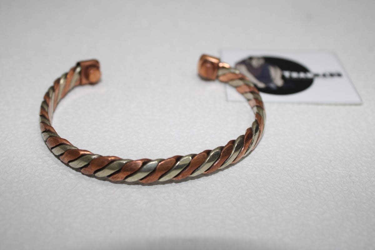 Copper And Brass Mix Magnetic Cuff Bracelet — Copper And Brass