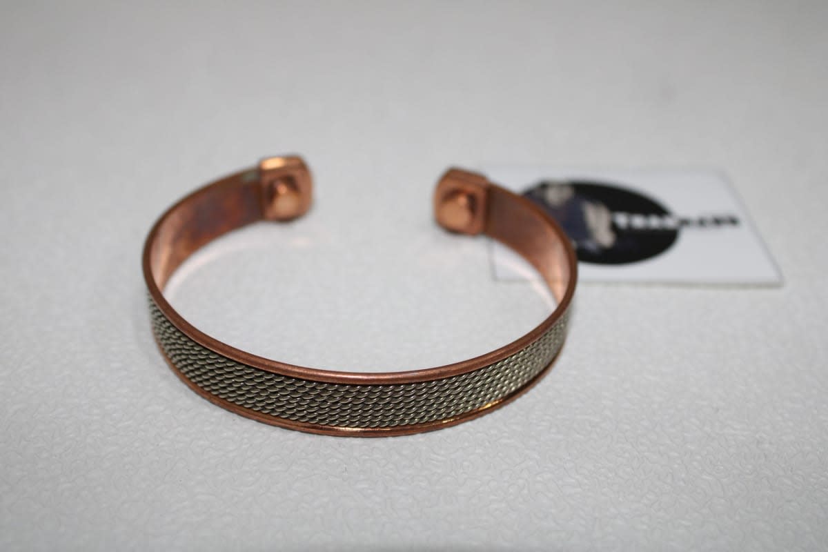 Magnetic Copper Cuff In Thin Brass Ropes — Copper