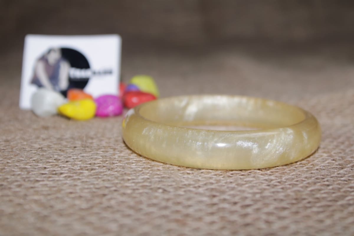White Resin Bangle — Resin