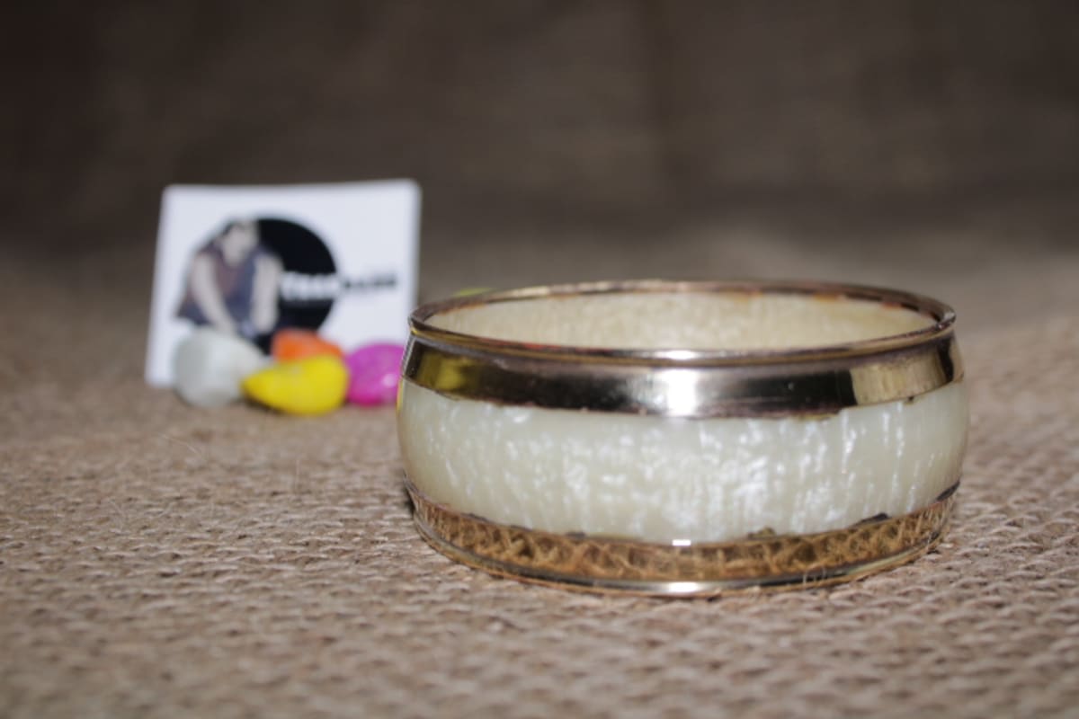 Resin Bangle With Joint Brass — Resin