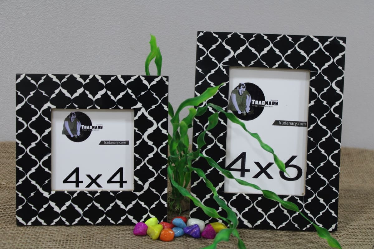 Handmade Black Resin Photo Frame — Resin