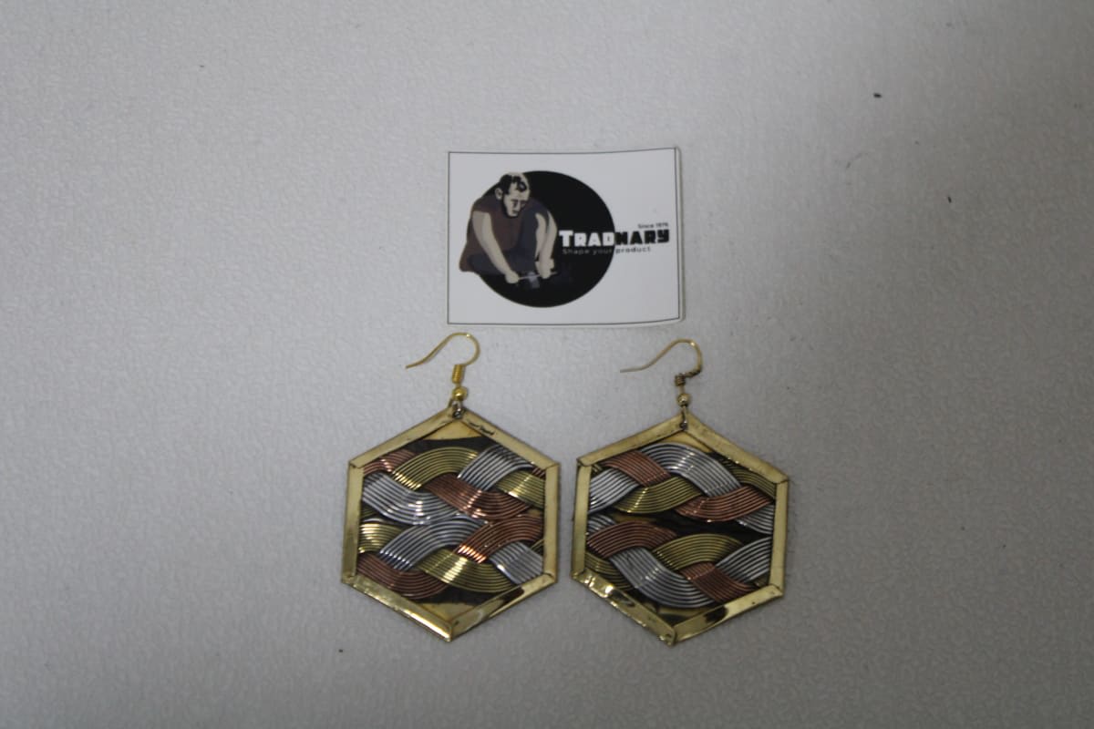 Brass earrings — Brass