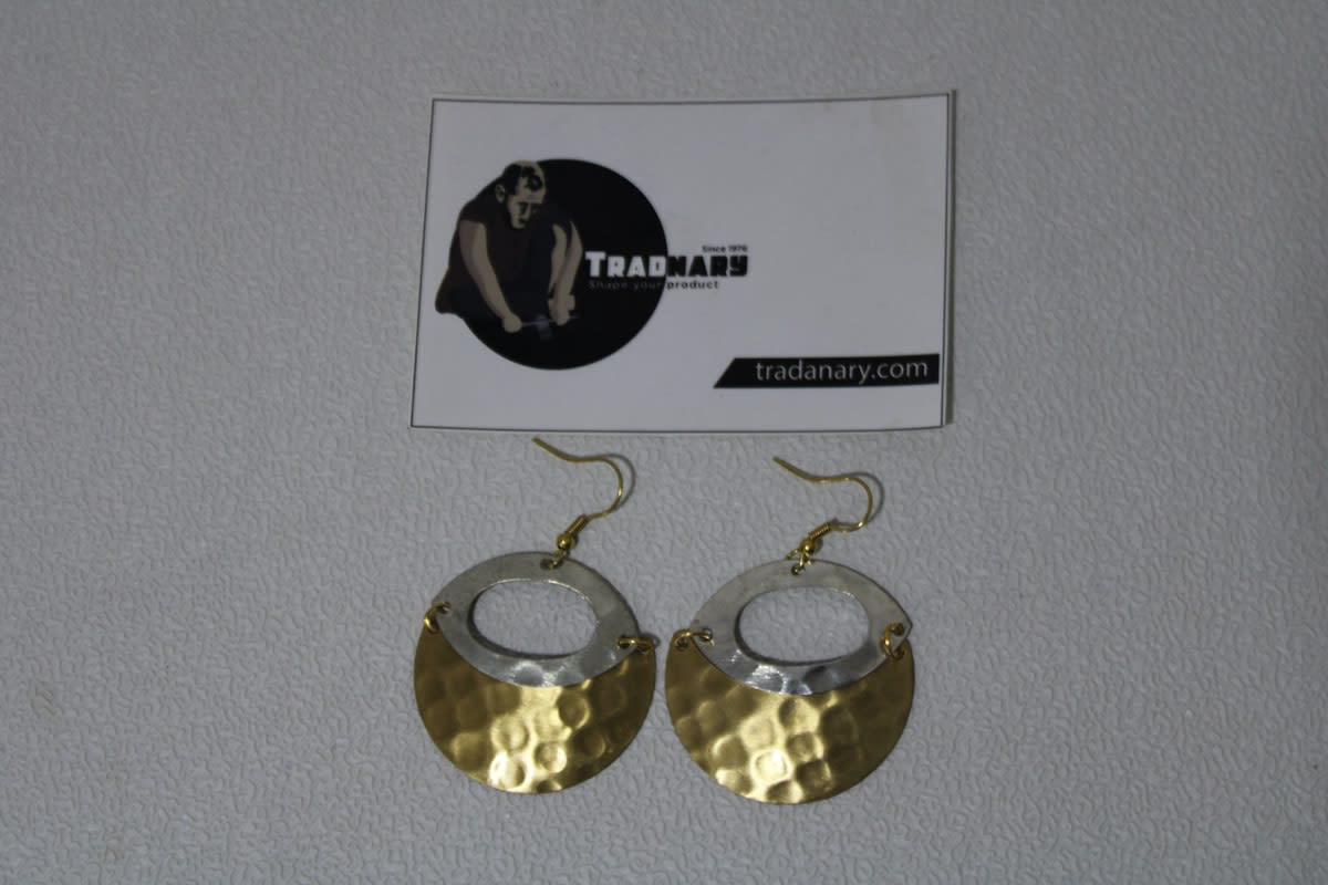 Brass & Silver Coated Earrings — Brass & Silver Coated