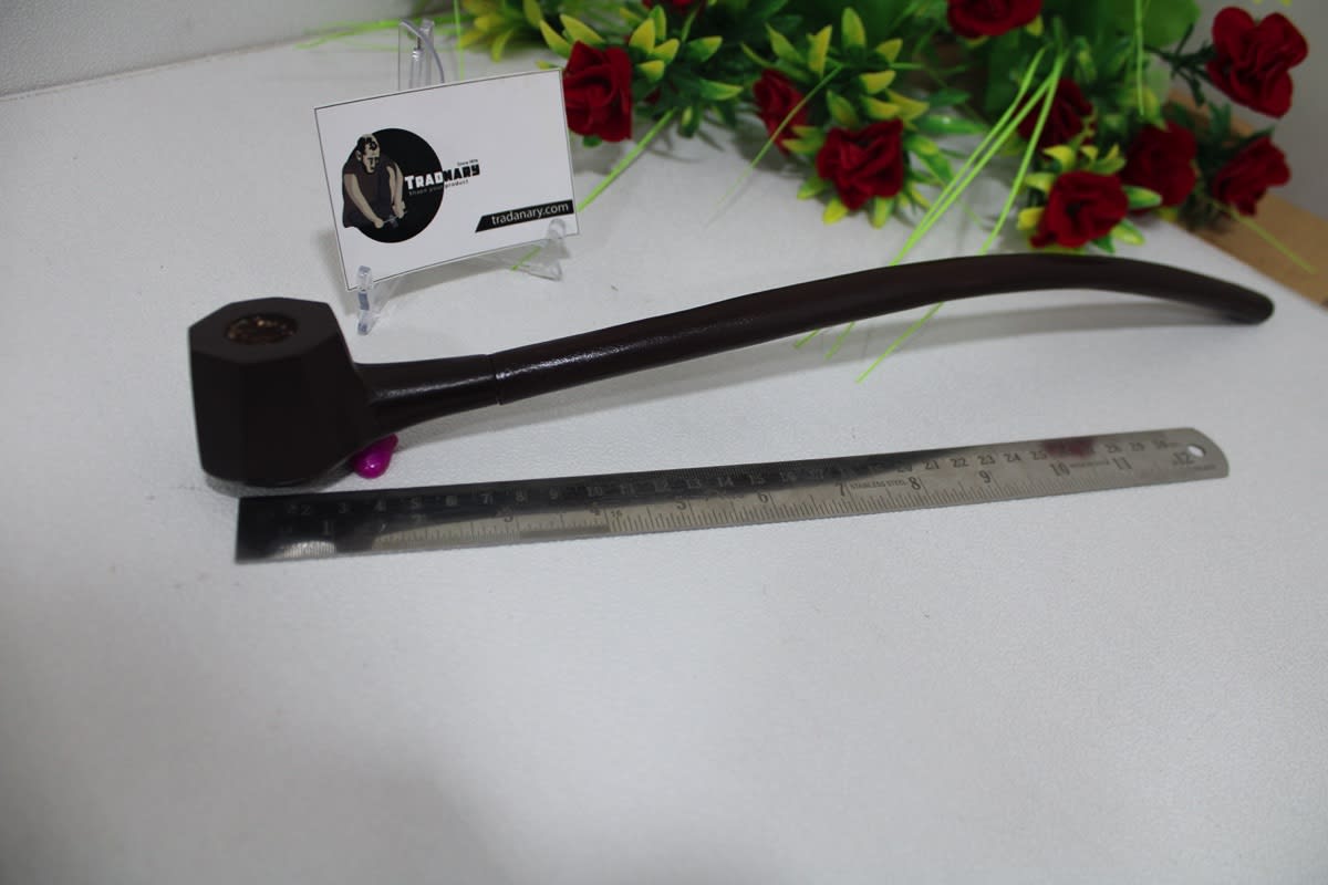 Churchwarden black Wooden Smoking Pipe — undefined