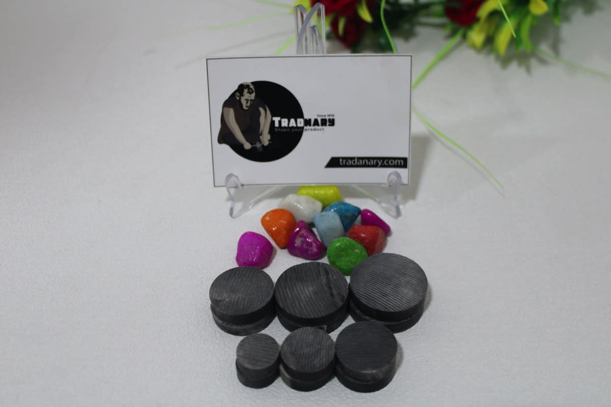 Black Natural Horn Button's Blank — Horn