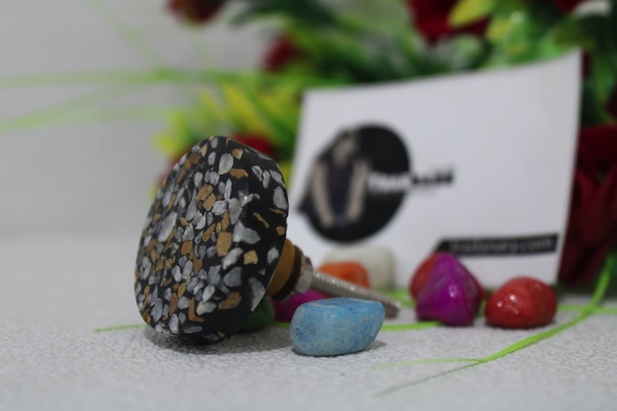 Resin Marble Design Knob — Resin