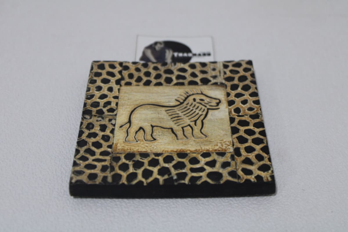 Burnt Horn Printed animal Coaster — Burnt Horn
