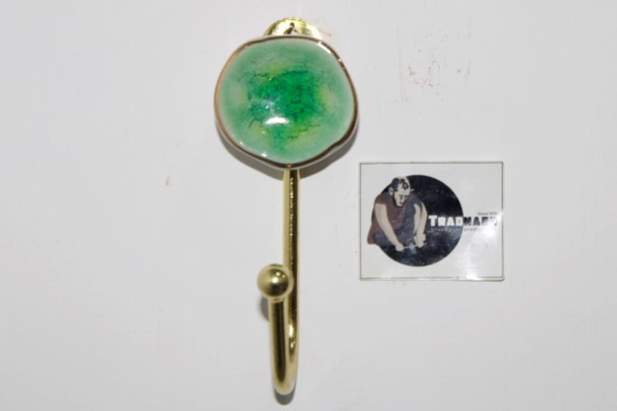 Ceramic Green Wall Hook — Ceramic