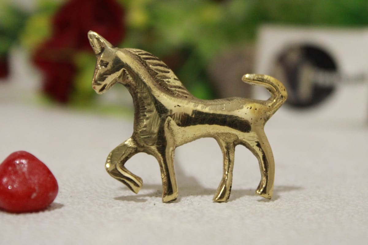 Brass Knob In Horse Shape — Brass