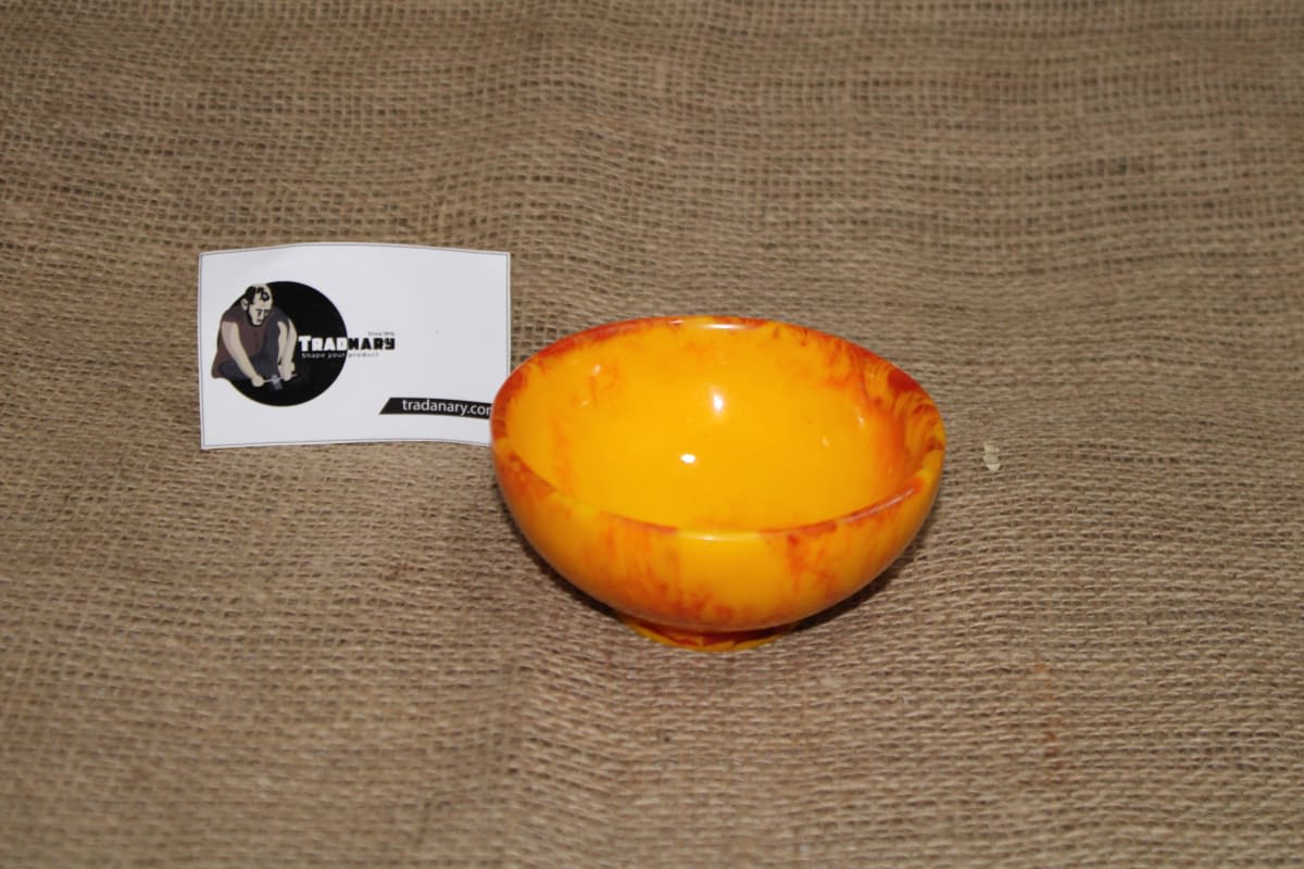 Yellow Resin Bowl In Small Size — Resin
