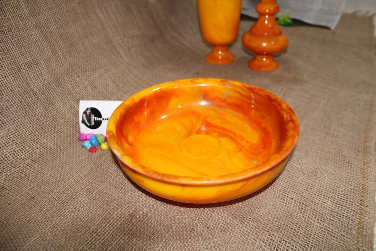 Yellow Resin Bowl In Big Size — Resin 
