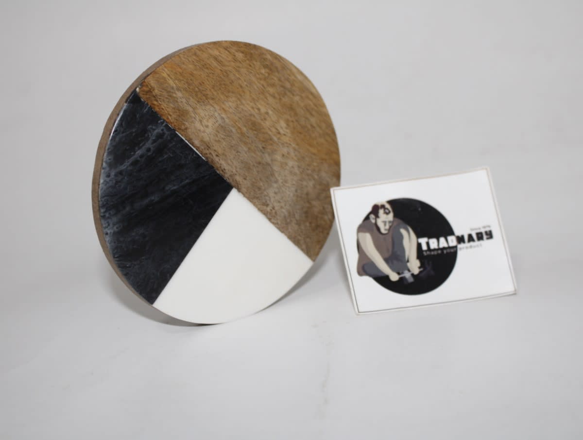 ROUND RESIN INLAY COASTER — RESIN & WOOD