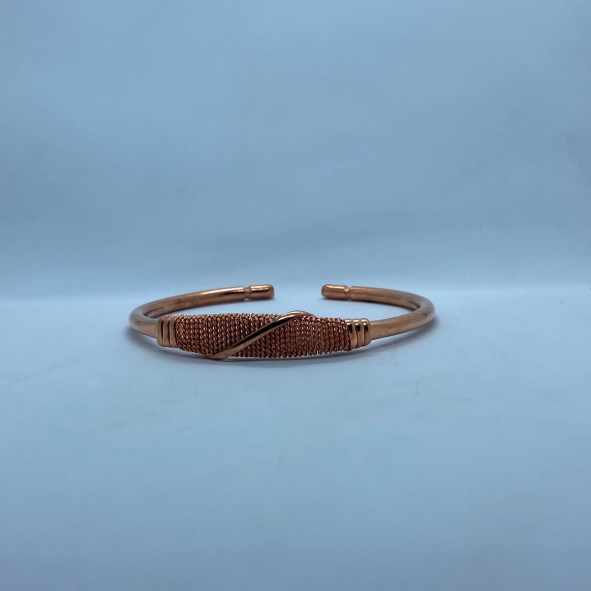 Rose Gold Copper Cuff With Twisted Design — Copper